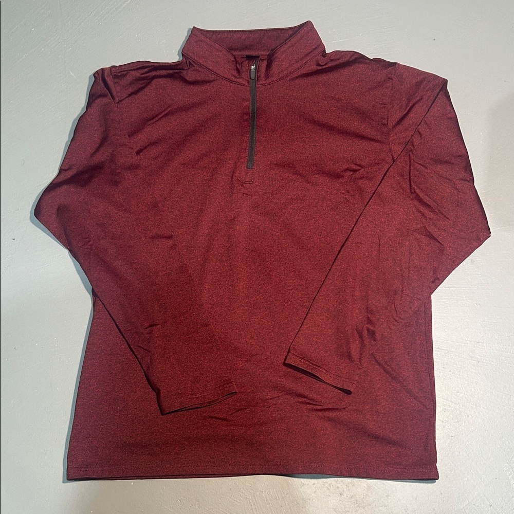 MAGCOMSEN Mens Red Quarter Zip Pullover